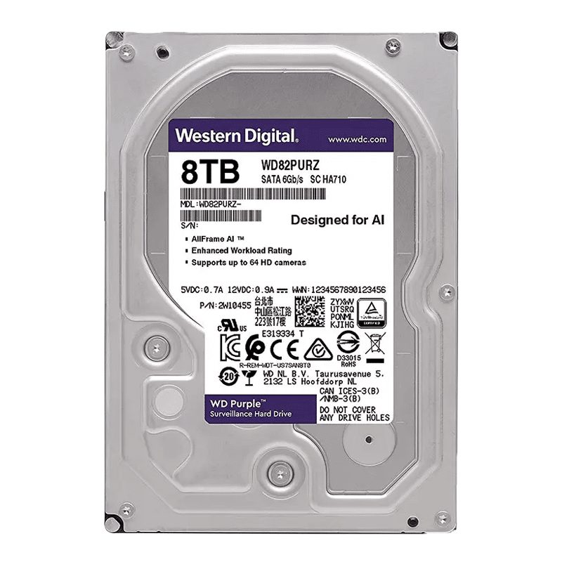 HARD DISK WESTERN DIGITAL PURLE 8TB