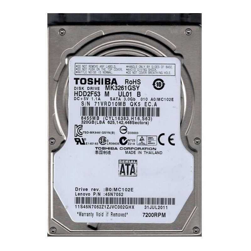 HARD DISK LAPTOP TOSHIBA 320GB