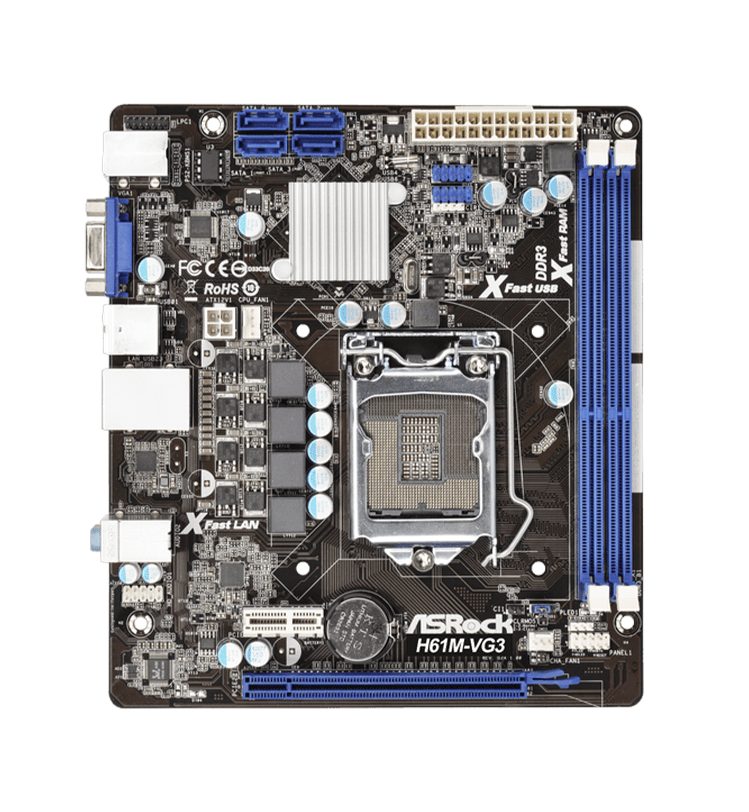 MOTHERBOARD ASROCK H61M-VG3 STOCK