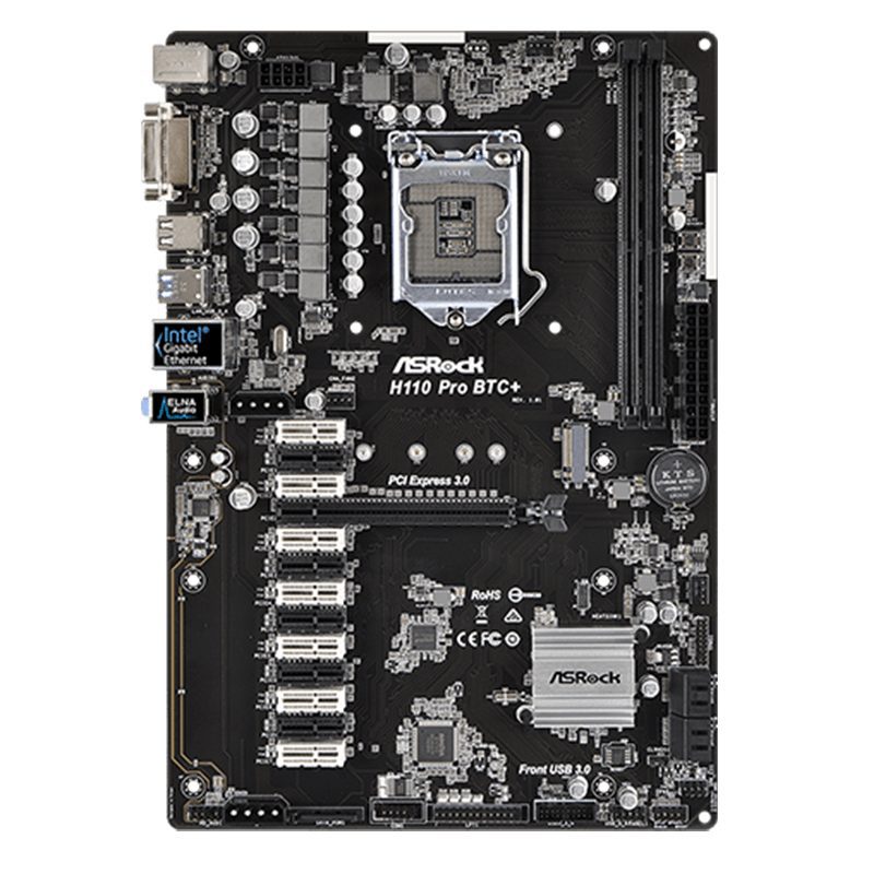 MOTHERBOARD ASROCK H110 PRO BTC+ STOCK
