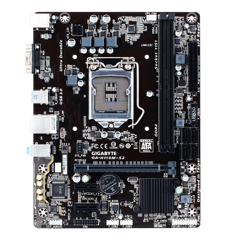 مادربرد MB GIGABYTE H110M-S2 STOCK