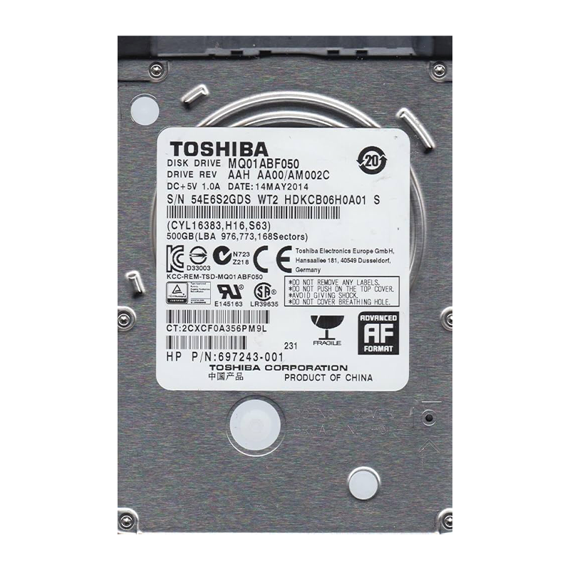 HARD DISK LAPTOP TOSHIBA 500GB STOCK