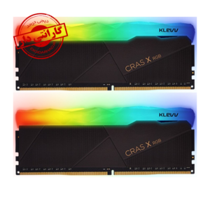 رم کامپیوترگارانتی RAM KLEVV CRAS X 16GB (2*8GB) 3200 RGB DDR4 STOCK M.I.T