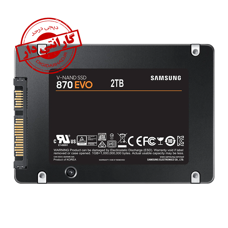 اس اس دی گارانتی SSD SAMSUNG 870EVO 2TB STOCK M.I.T