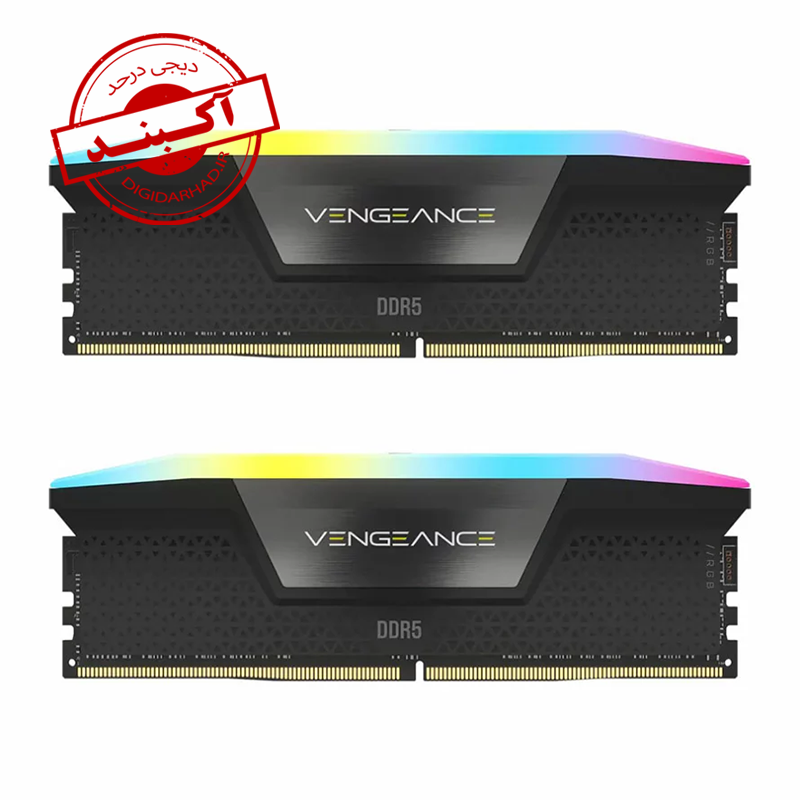 رم کامپیوتر RAM CORSAIR VENGEANCE RGB 64GB (32GB *2) 6000 DDR5